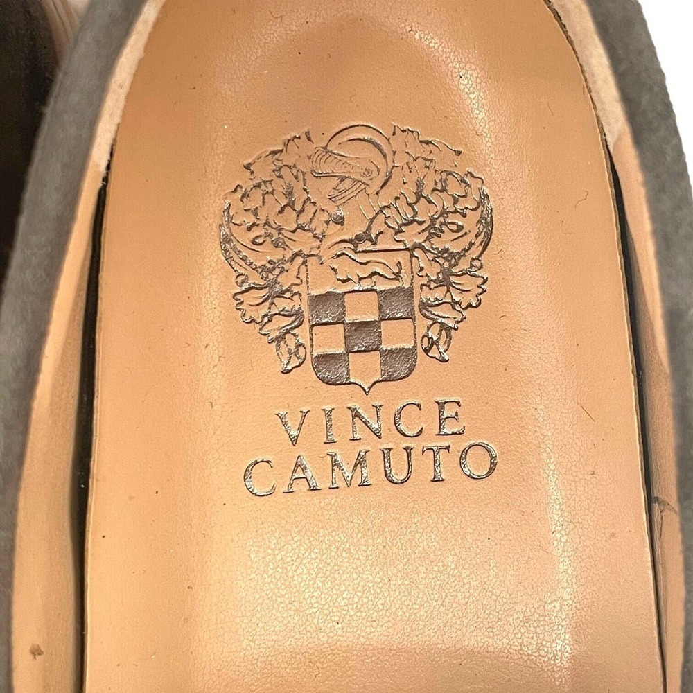 Vince Camuto Gray Barita Suede Rhinestone Slip On Sneaker Flat Size 8M - Picture 12 of 13